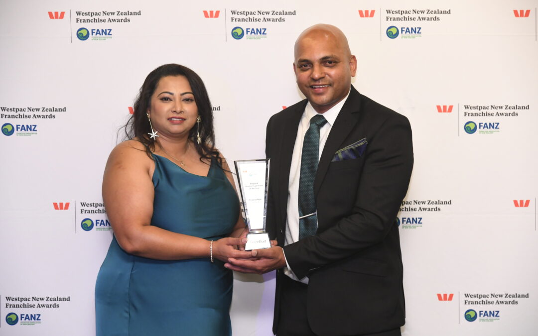 MRF Praneel Nair Celebrating Success at Westpac New Zealand Franchise Award 2022 